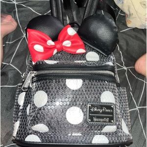 Minnie Mouse Polka Dot Loungefly Disney Mini Backpack